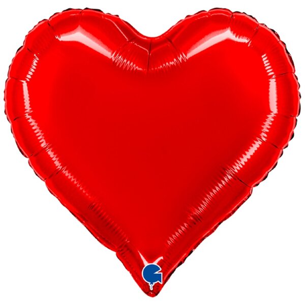 СЕРДЦЕ 18" Металлик Red new