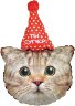 Шар (32''/81 см) Фигура, Котик в колпачке