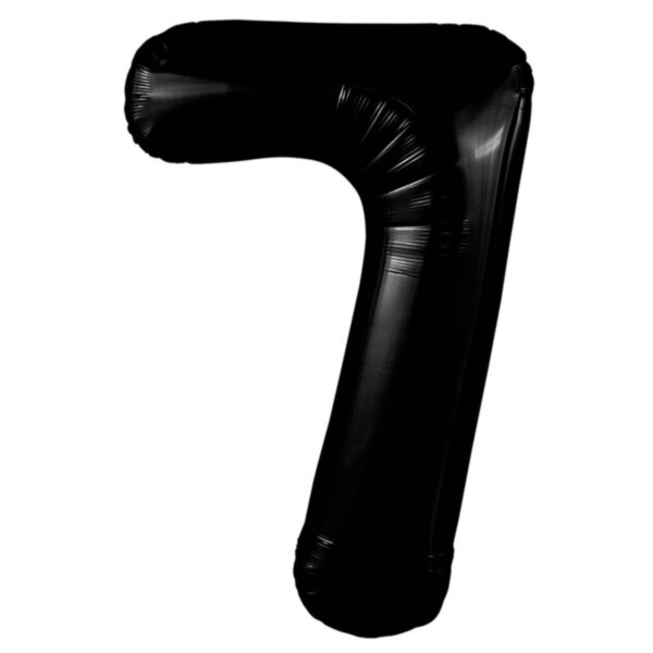 Шар (40''/102 см) Цифра, 7 Slim, Черный блеск